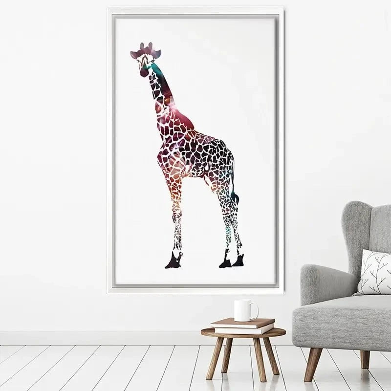 Giraffe On White Canvas Print Giraffe On White Canvas Print wall art product Sarah Manovski