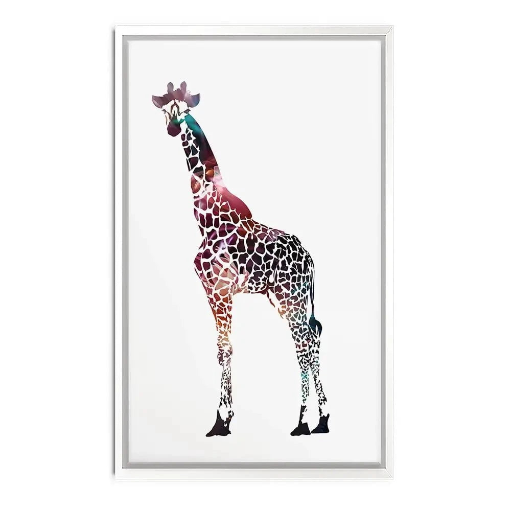 Giraffe On White Canvas Print Giraffe On White Canvas Print wall art product Sarah Manovski
