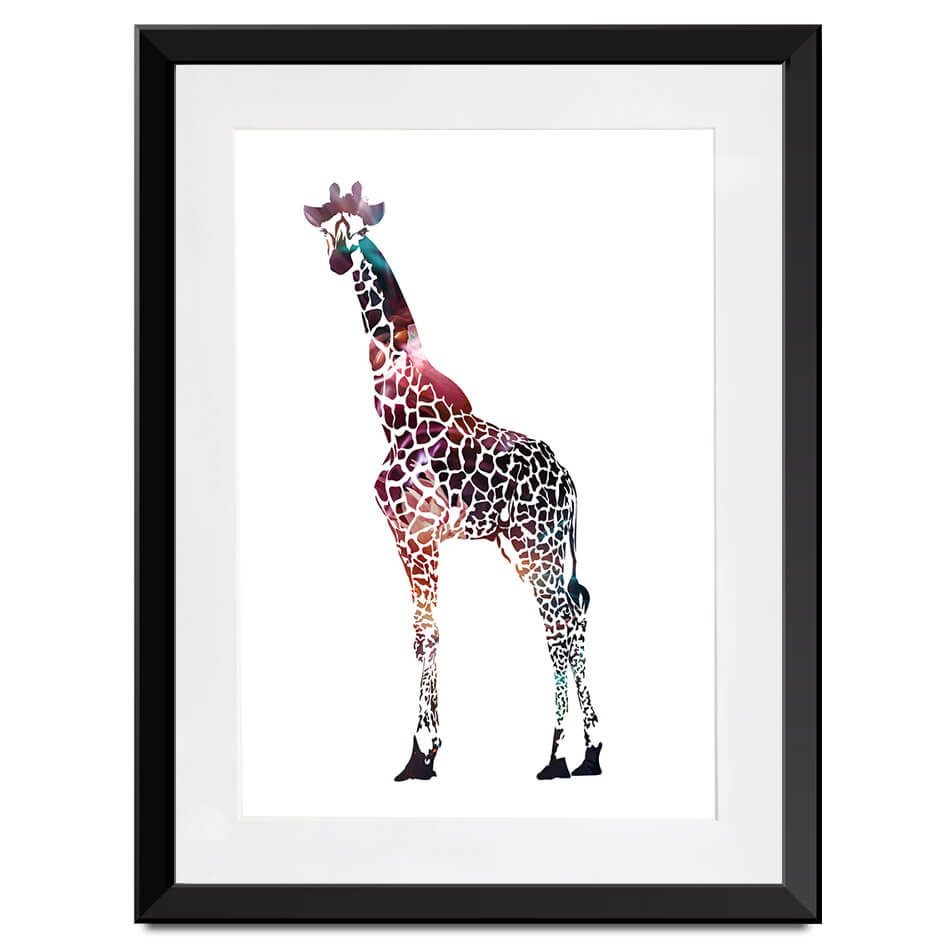 Giraffe On White Framed Art Print Giraffe On White Framed Art Print wall art product Sarah Manovski