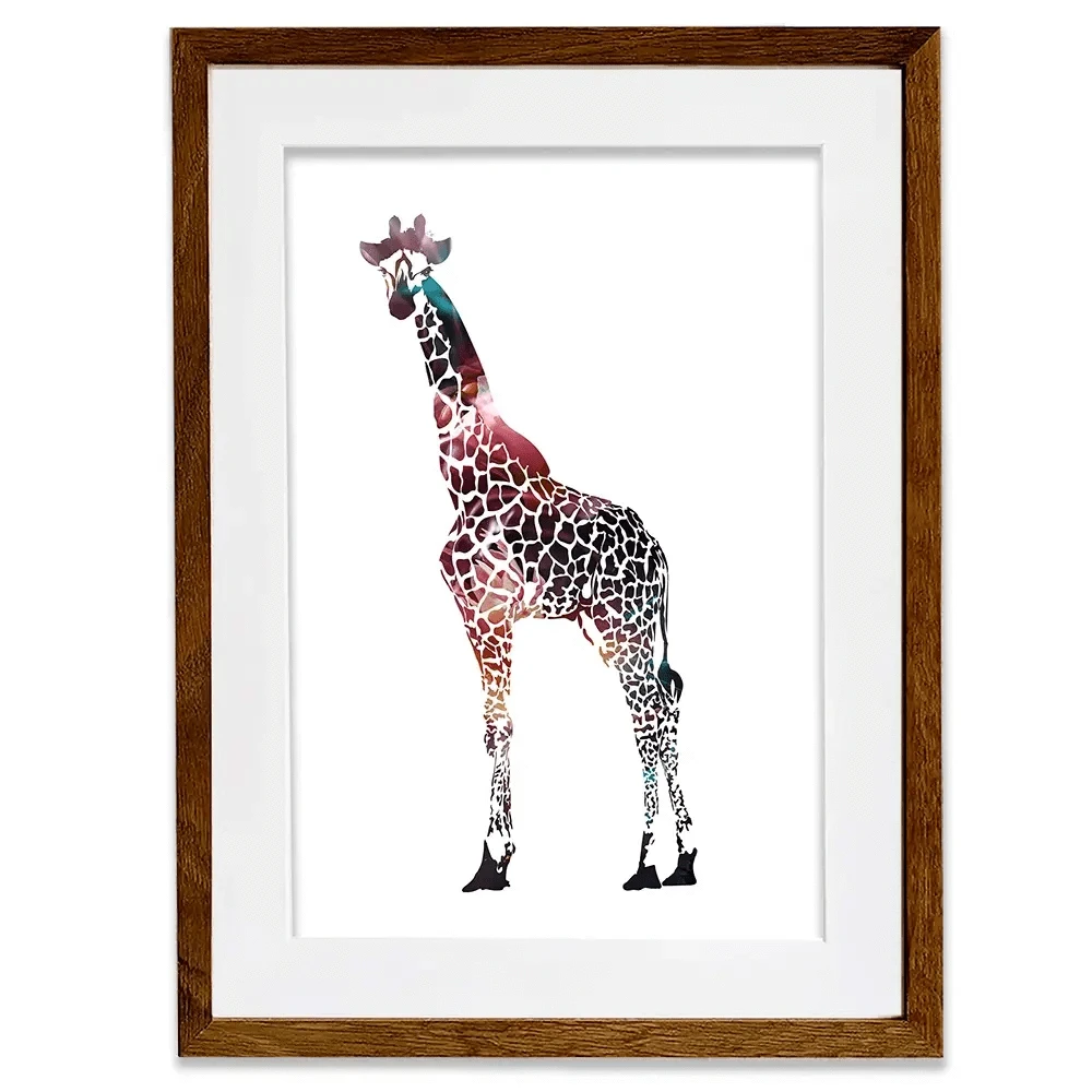 Giraffe On White Framed Art Print Giraffe On White Framed Art Print wall art product Sarah Manovski