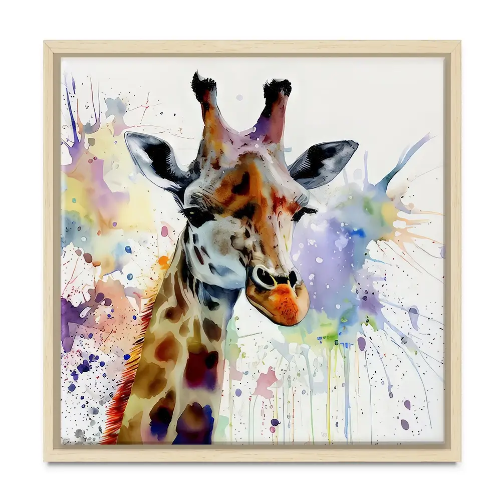 Giraffe Power Square Canvas Print Giraffe Power Square Canvas Print wall art product David Alexander Elder