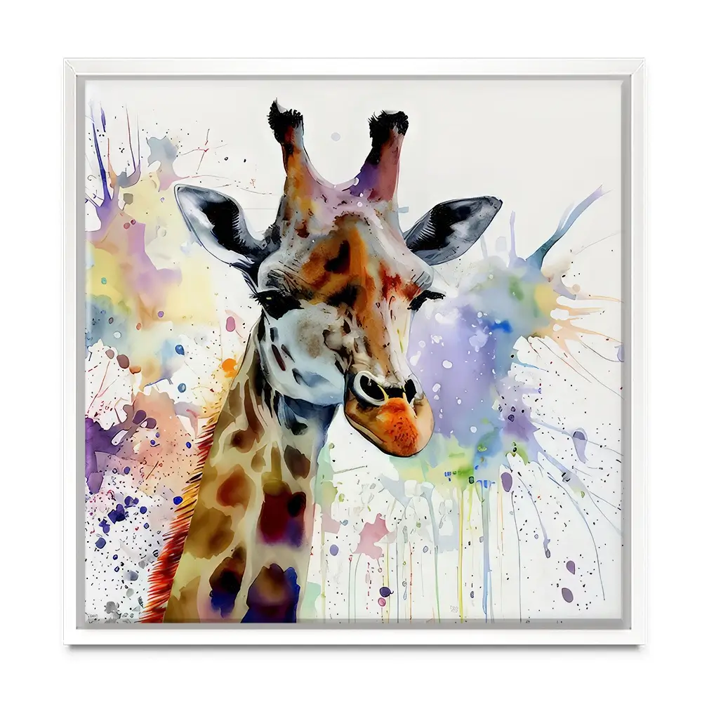 Giraffe Power Square Canvas Print Giraffe Power Square Canvas Print wall art product David Alexander Elder