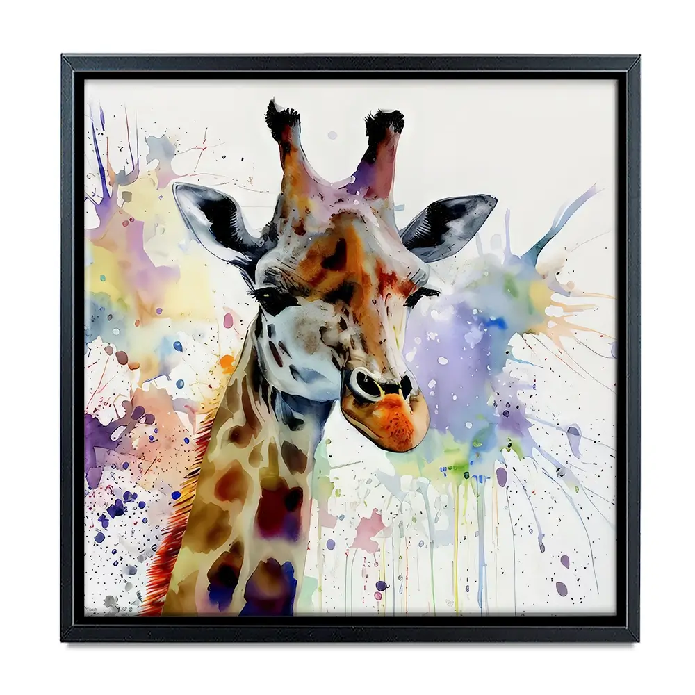 Giraffe Power Square Canvas Print Giraffe Power Square Canvas Print wall art product David Alexander Elder