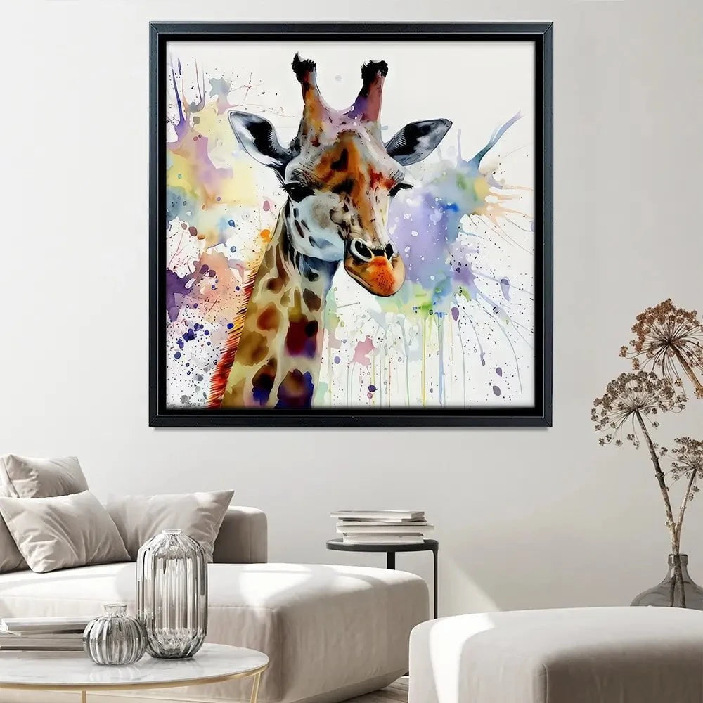 Giraffe Power Square Canvas Print Giraffe Power Square Canvas Print wall art product David Alexander Elder