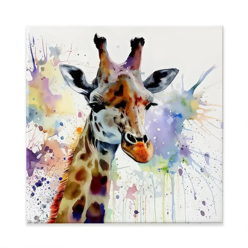 Giraffe Power Square Canvas Print Giraffe Power Square Canvas Print wall art product David Alexander Elder