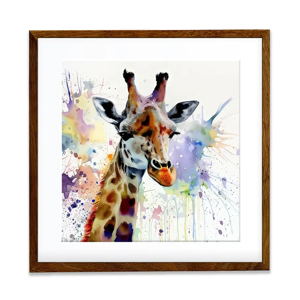 Giraffe Power Square Framed Art Print Giraffe Power Square Framed Art Print wall art product David Alexander Elder