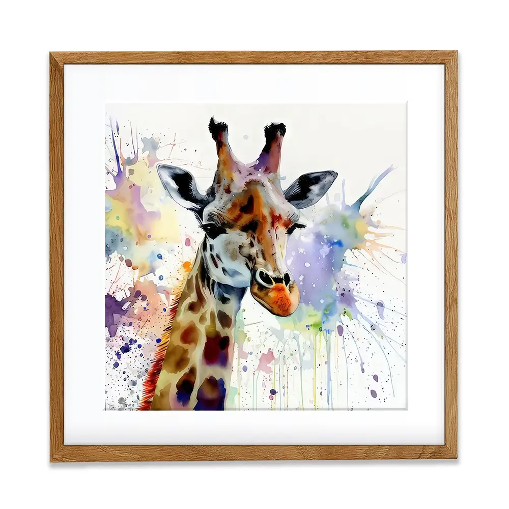 Giraffe Power Square Framed Art Print Giraffe Power Square Framed Art Print wall art product David Alexander Elder