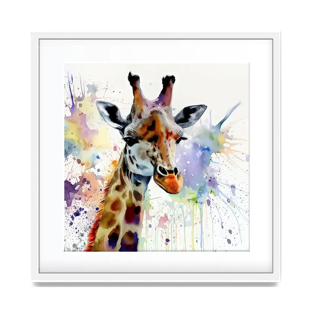Giraffe Power Square Framed Art Print Giraffe Power Square Framed Art Print wall art product David Alexander Elder