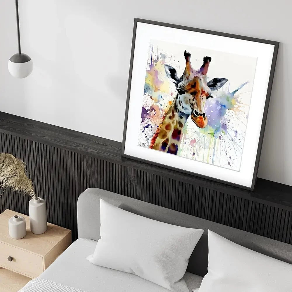 Giraffe Power Square Framed Art Print Giraffe Power Square Framed Art Print wall art product David Alexander Elder
