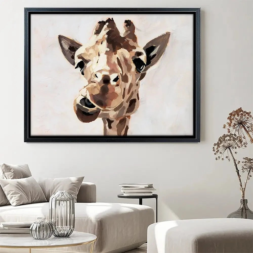 Giraffe's Gaze 2 Canvas Print Giraffe's Gaze 2 Canvas Print wall art product Victoria Barnes