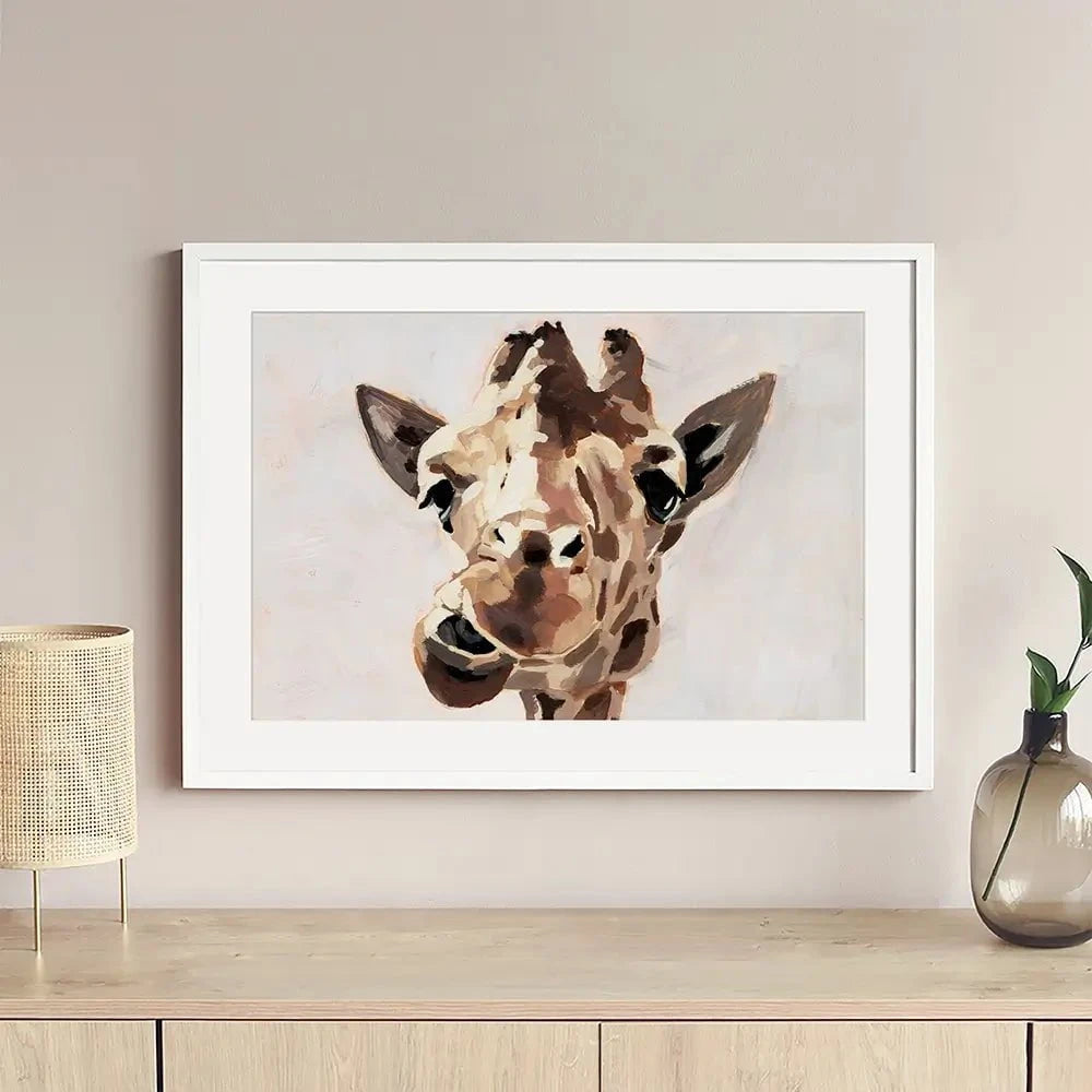 Giraffe's Gaze 2 Framed Art Print Giraffe's Gaze 2 Framed Art Print wall art product Victoria Barnes
