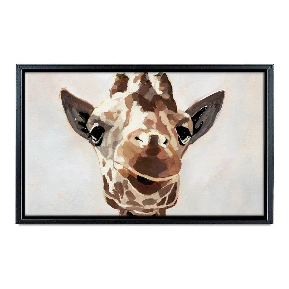 Giraffe's Gaze Canvas Print Giraffe's Gaze Canvas Print wall art product Victoria Barnes