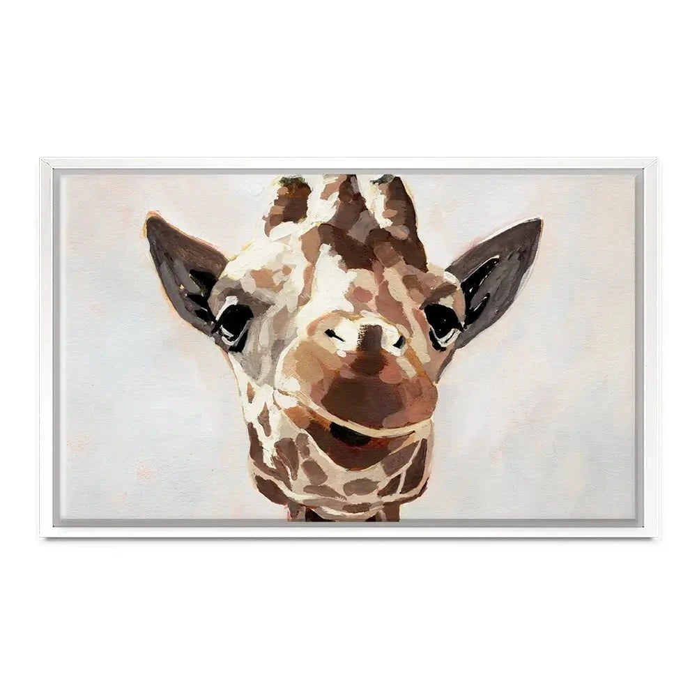 Giraffe's Gaze Canvas Print Giraffe's Gaze Canvas Print wall art product Victoria Barnes