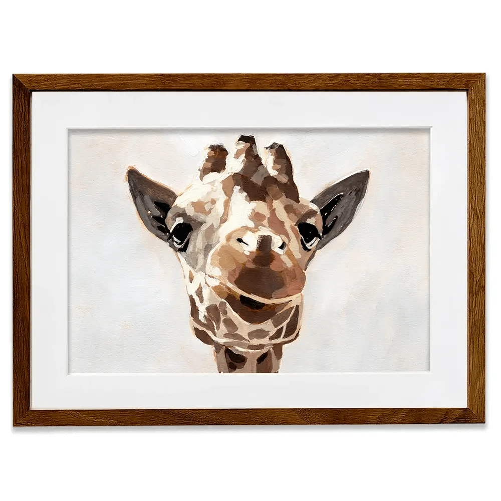 Giraffe's Gaze Framed Art Print Giraffe's Gaze Framed Art Print wall art product Victoria Barnes