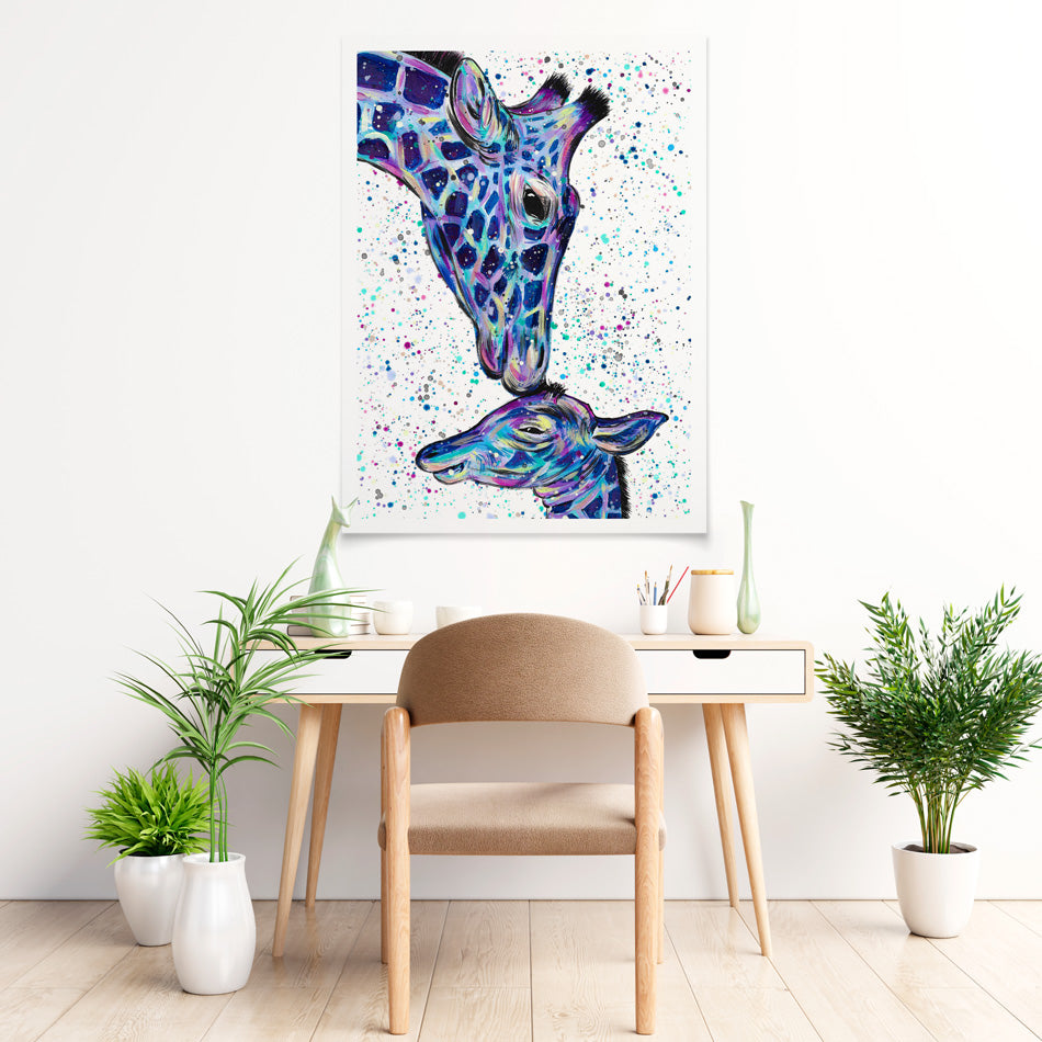 Giraffes Milly And Max Art Print Giraffes Milly And Max Art Print wall art product Emma LC Art