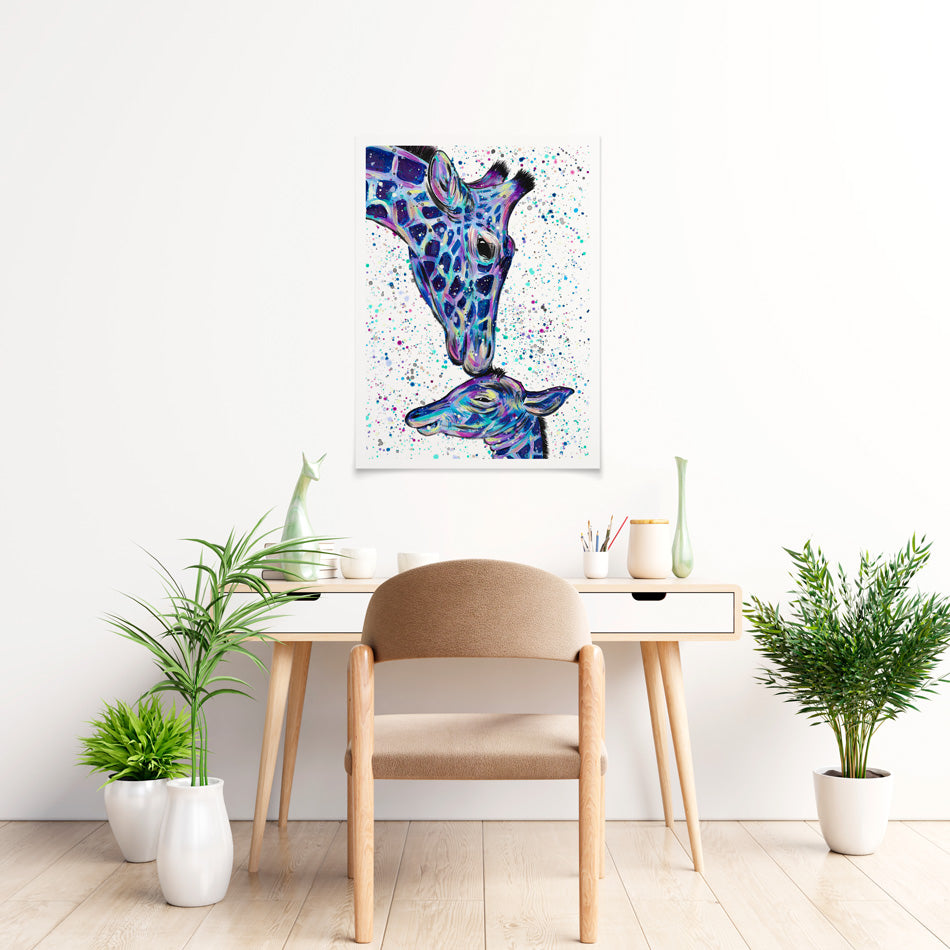 Giraffes Milly And Max Art Print Giraffes Milly And Max Art Print wall art product Emma LC Art