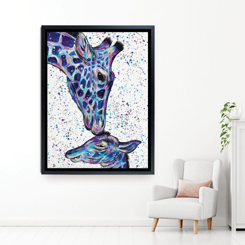 Giraffes Milly And Max Canvas Print wall art product Emma LC Art
