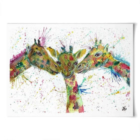 Giraffes Together Art Print Giraffes Together Art Print wall art product Jamie Taylor