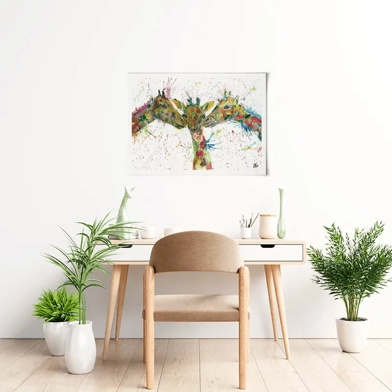 Giraffes Together Art Print Giraffes Together Art Print wall art product Jamie Taylor