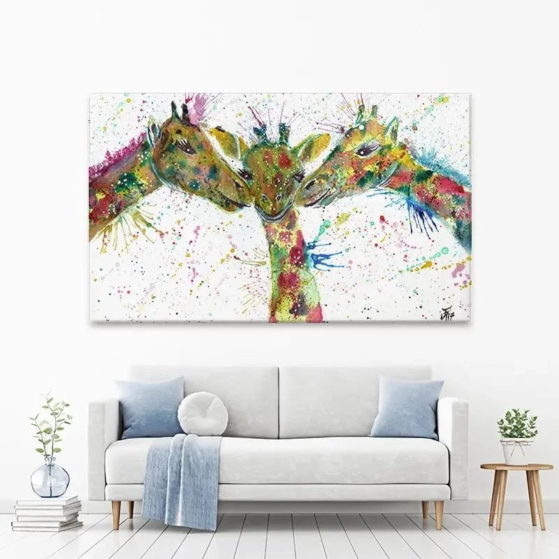 Giraffes Together Canvas Print Giraffes Together Canvas Print wall art product Jamie Taylor