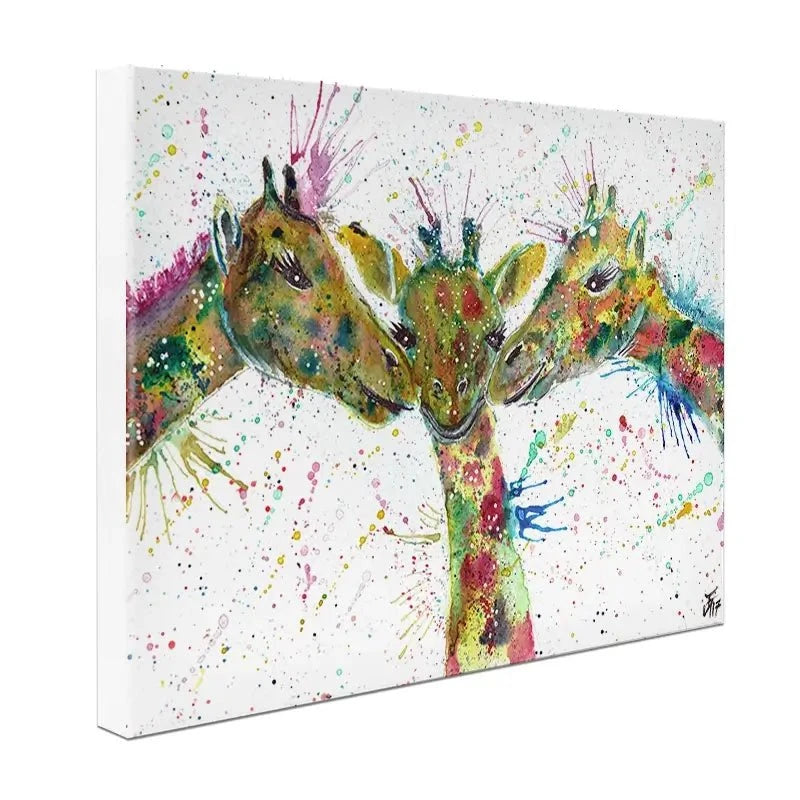 Giraffes Together Canvas Print Giraffes Together Canvas Print wall art product Jamie Taylor