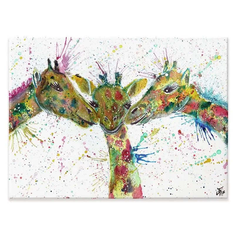 Giraffes Together Canvas Print Giraffes Together Canvas Print wall art product Jamie Taylor
