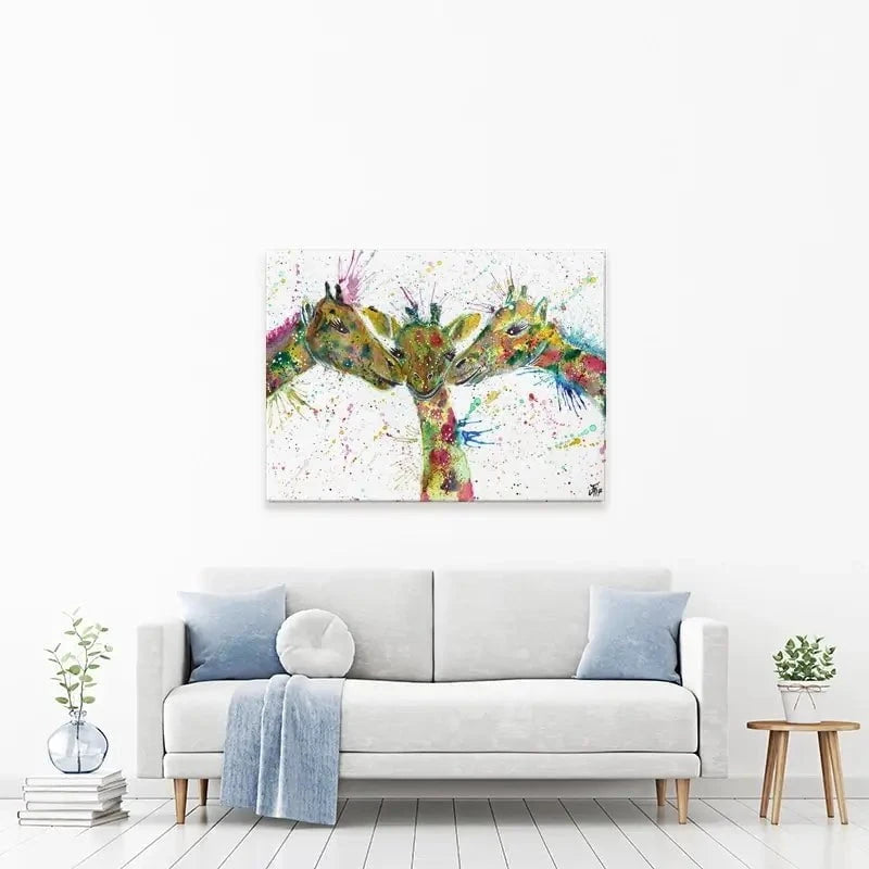 Giraffes Together Canvas Print Giraffes Together Canvas Print wall art product Jamie Taylor
