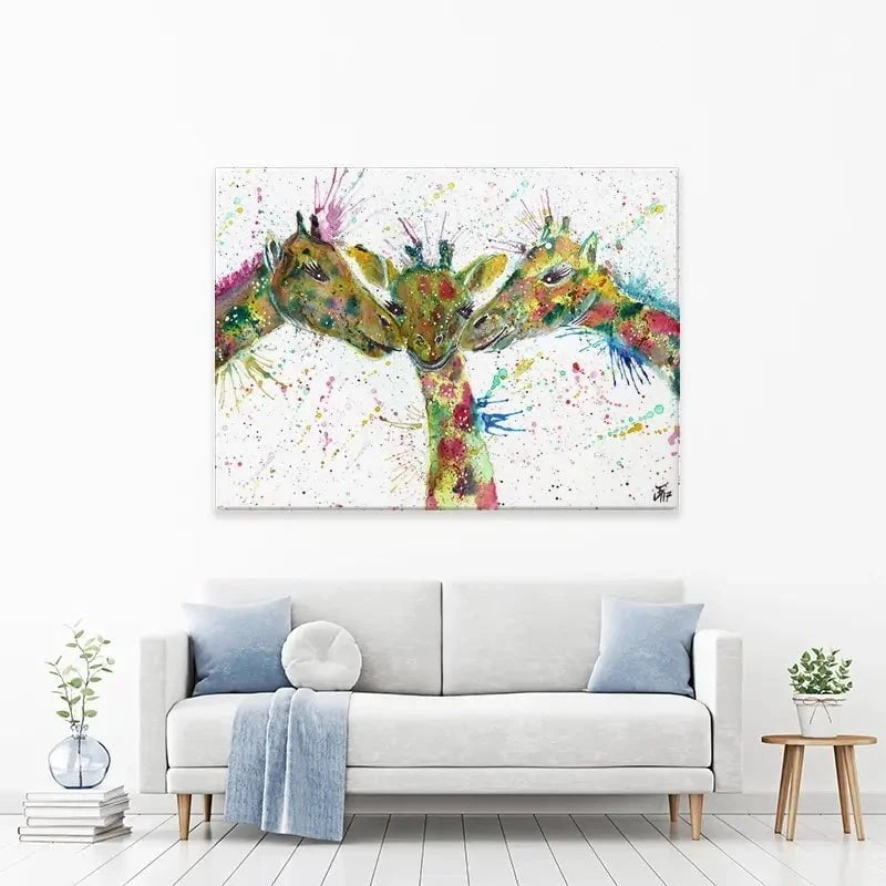Giraffes Together Canvas Print Giraffes Together Canvas Print wall art product Jamie Taylor