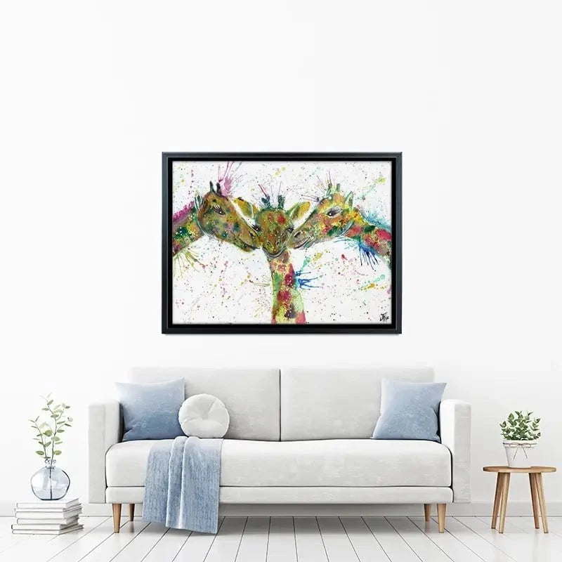 Giraffes Together Canvas Print Giraffes Together Canvas Print wall art product Jamie Taylor