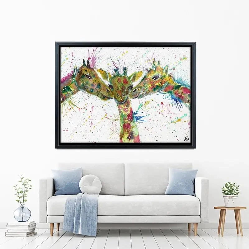 Giraffes Together Canvas Print Giraffes Together Canvas Print wall art product Jamie Taylor