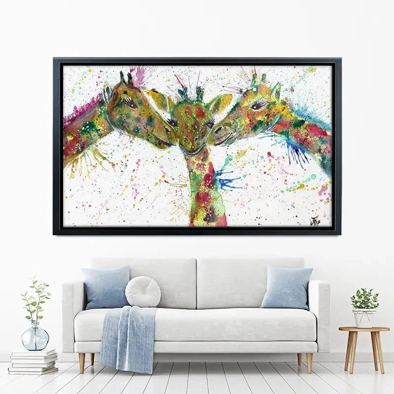 Giraffes Together Canvas Print Giraffes Together Canvas Print wall art product Jamie Taylor