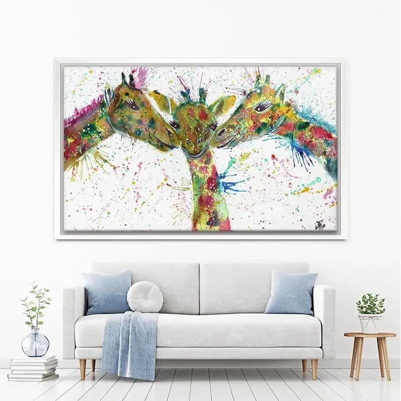 Giraffes Together Canvas Print Giraffes Together Canvas Print wall art product Jamie Taylor