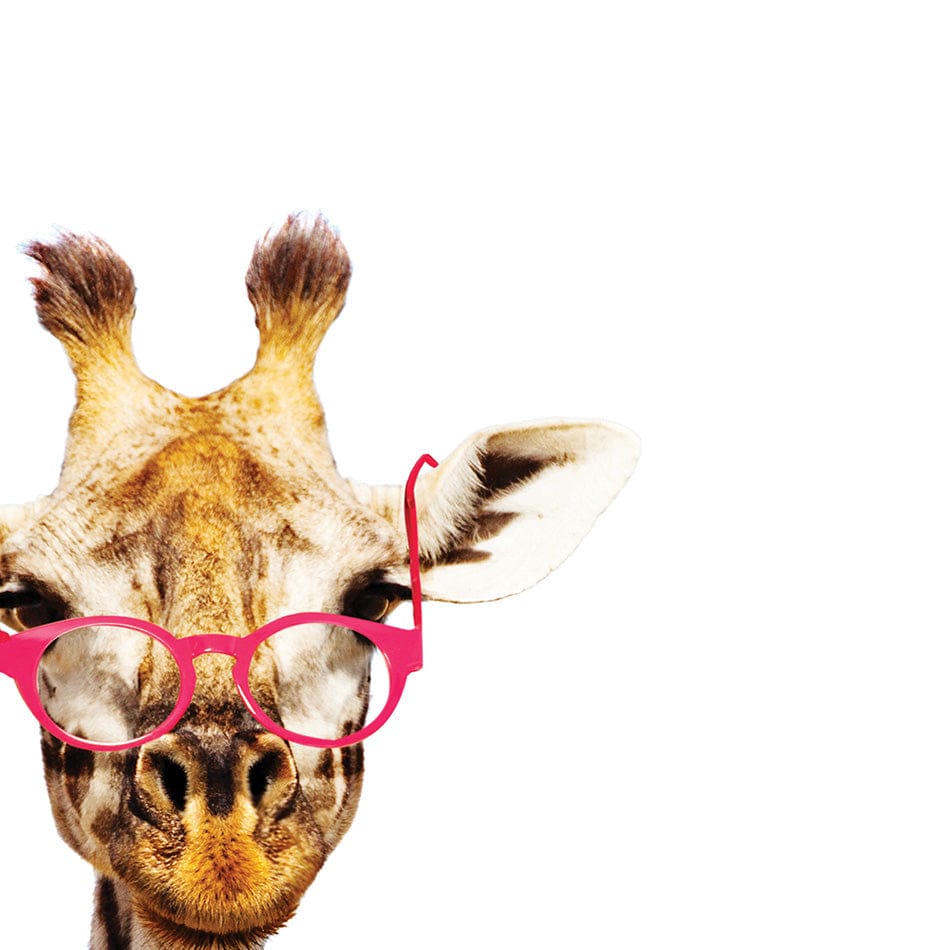 Giraffes With Books Square Framed Art Print wall art product Sergey Novikov / Shutterstock