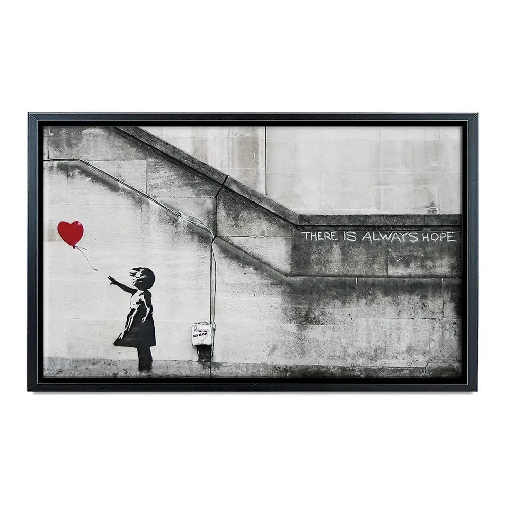 Girl And Heart Balloon Canvas Print Girl And Heart Balloon Canvas Print | Girl And Heart Balloon Canvas wall art product Banksy