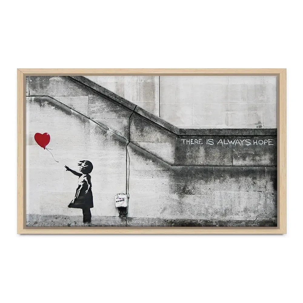 Girl And Heart Balloon Canvas Print Girl And Heart Balloon Canvas Print | Girl And Heart Balloon Canvas wall art product Banksy