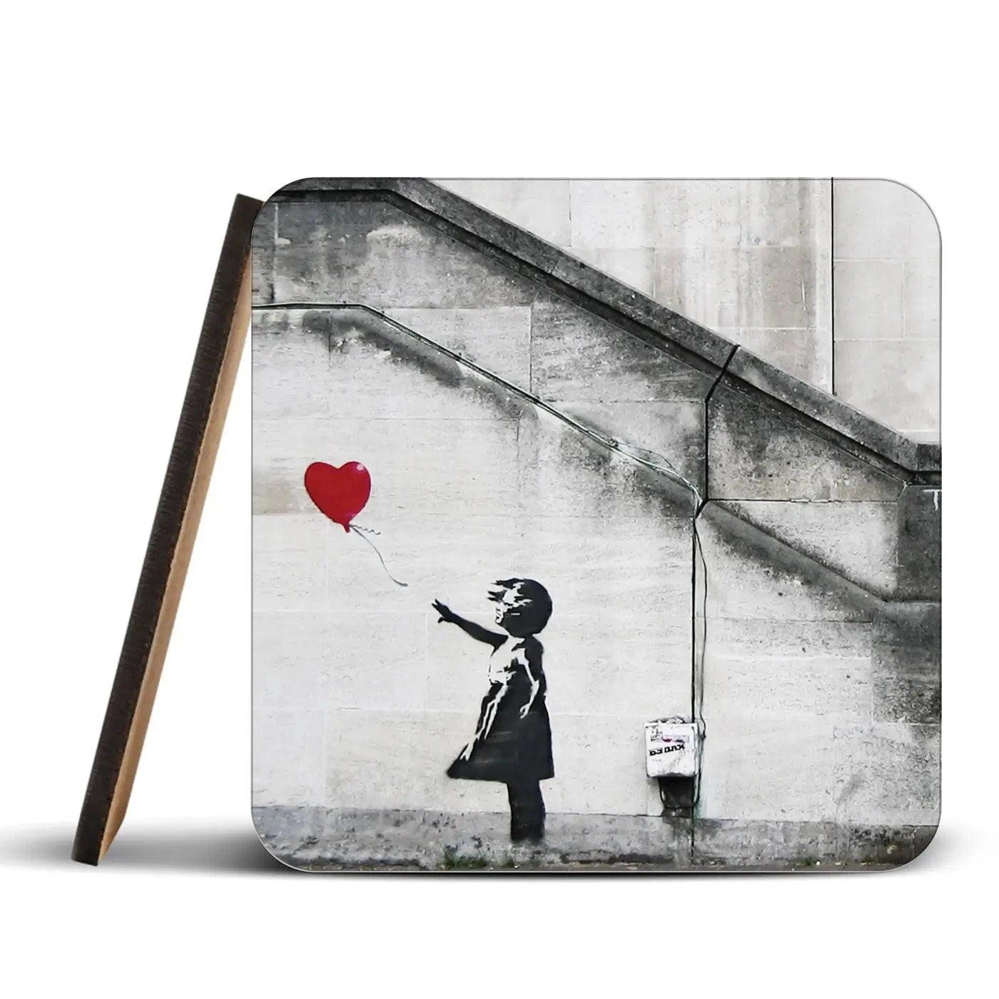 Girl And Heart Balloon Coaster Set Girl And Heart Balloon Coaster Set | Girl And Heart Balloon Coaster wall art product Banksy