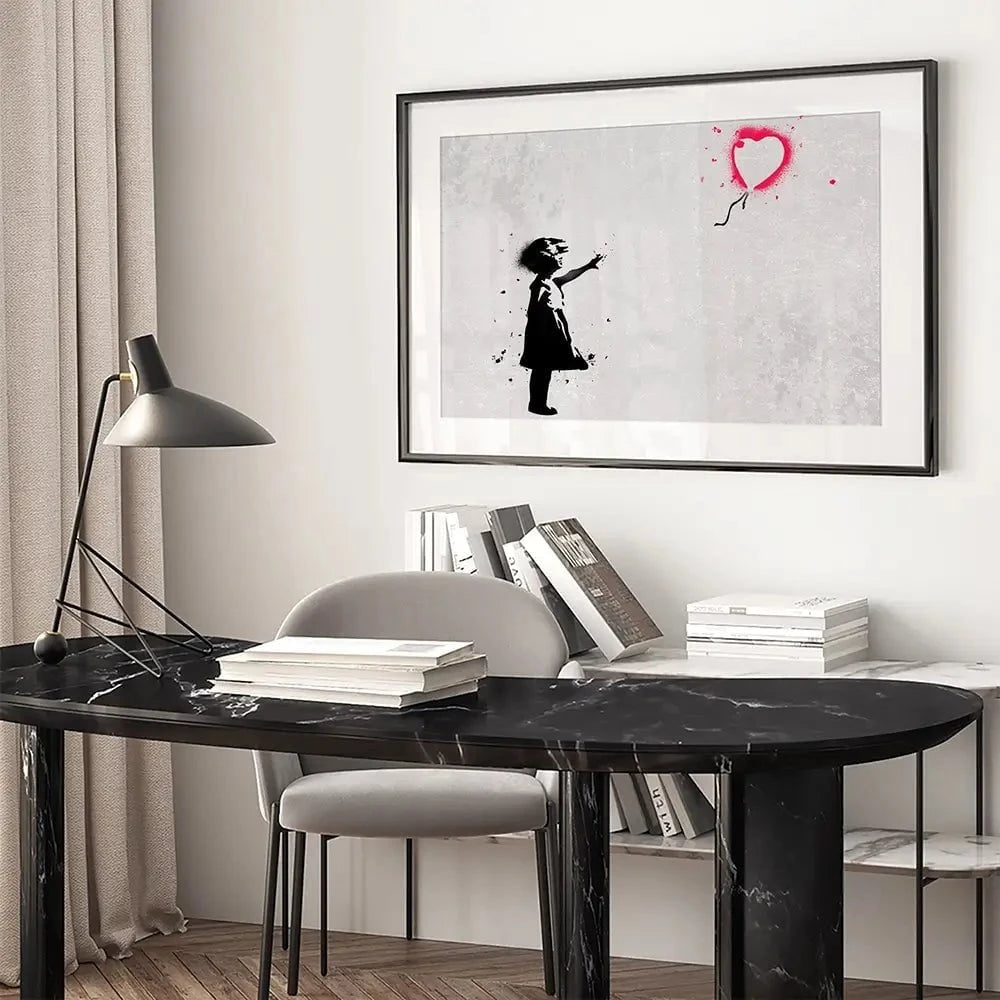 Girl With Balloon Framed Art Print Girl With Balloon Framed Art Print wall art product Banksy