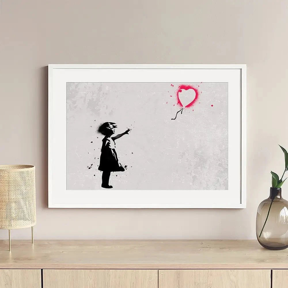 Girl With Balloon Framed Art Print Girl With Balloon Framed Art Print wall art product Banksy