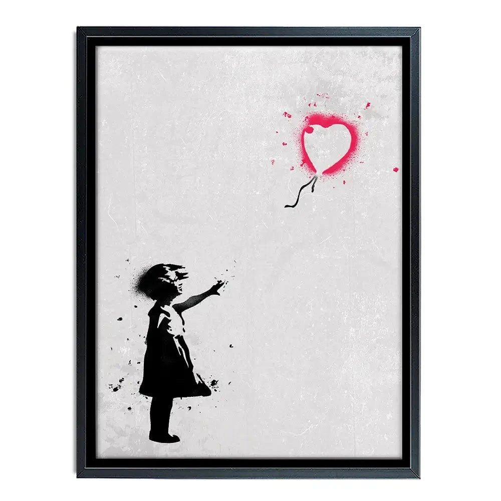 Girl With Balloon Portrait Canvas Print Girl With Balloon Portrait Canvas Print wall art product Banksy