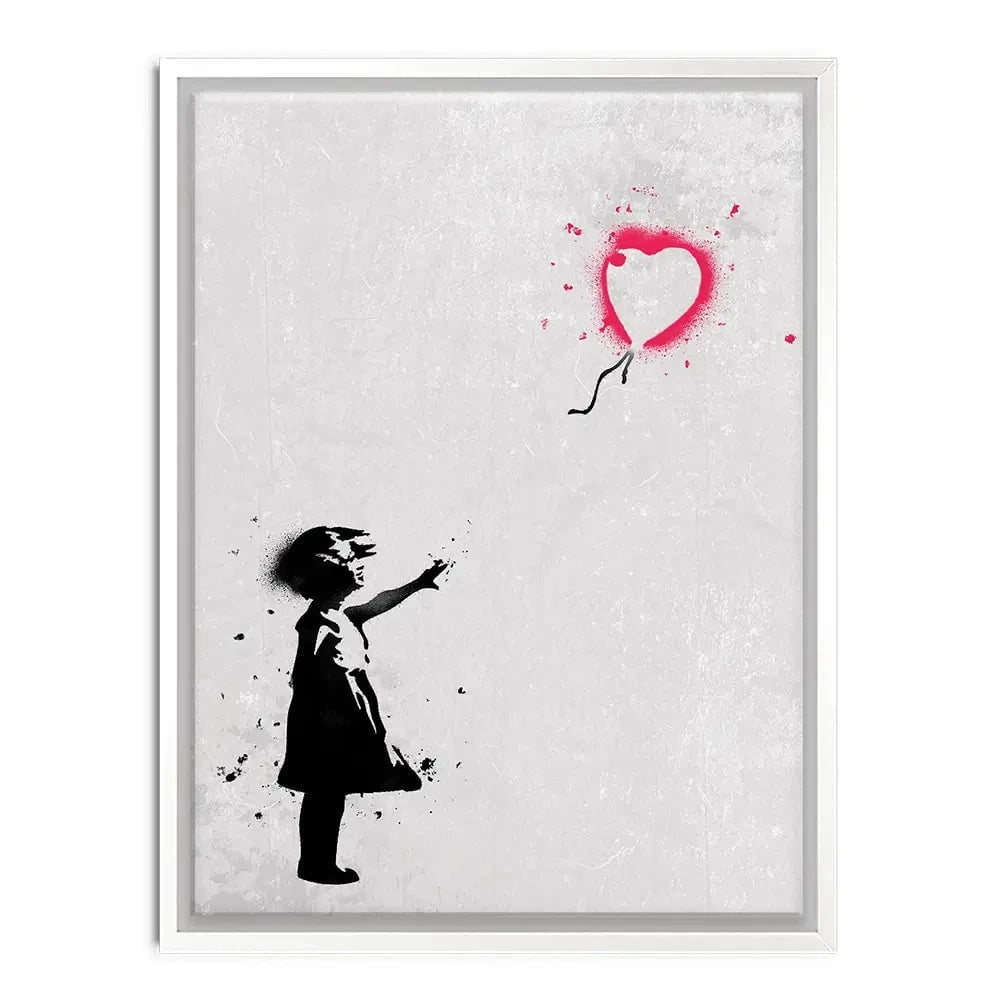Girl With Balloon Portrait Canvas Print Girl With Balloon Portrait Canvas Print wall art product Banksy