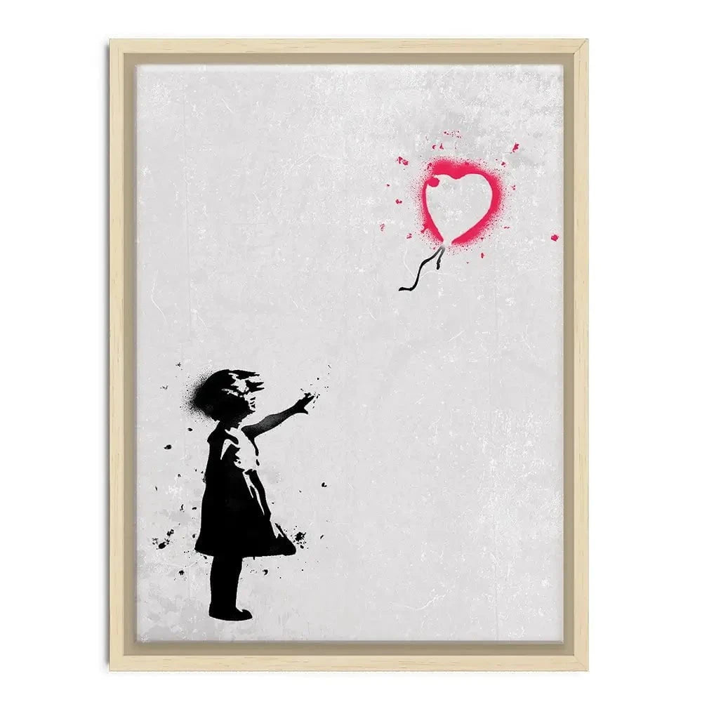 Girl With Balloon Portrait Canvas Print Girl With Balloon Portrait Canvas Print wall art product Banksy