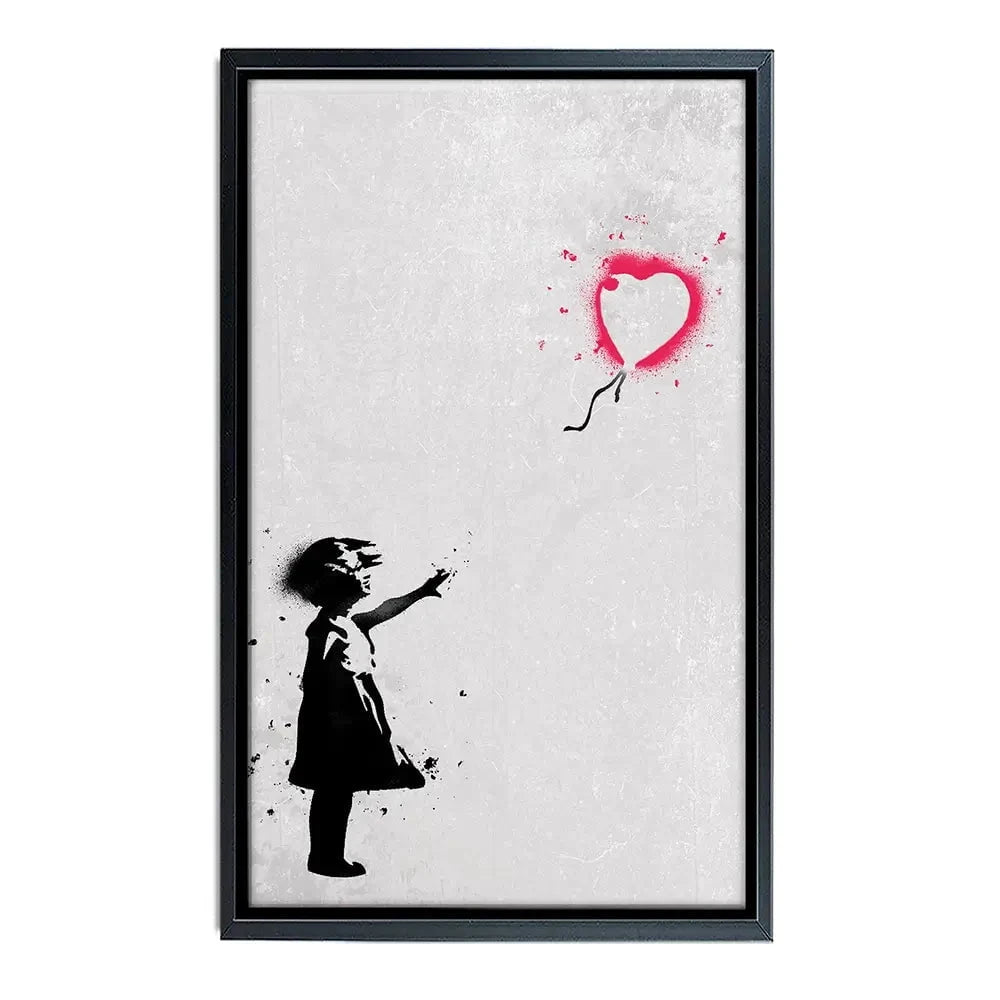 Girl With Balloon Portrait Canvas Print Girl With Balloon Portrait Canvas Print wall art product Banksy