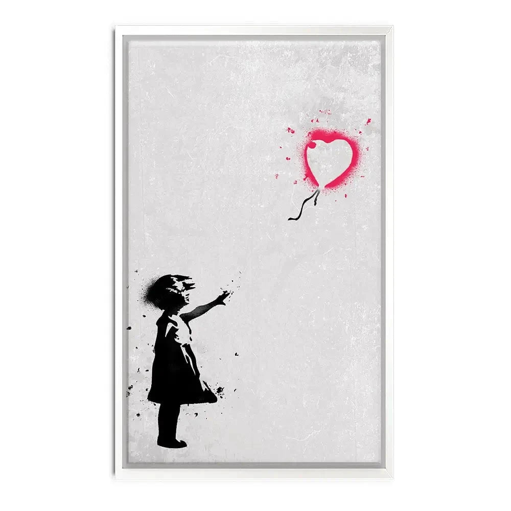 Girl With Balloon Portrait Canvas Print Girl With Balloon Portrait Canvas Print wall art product Banksy
