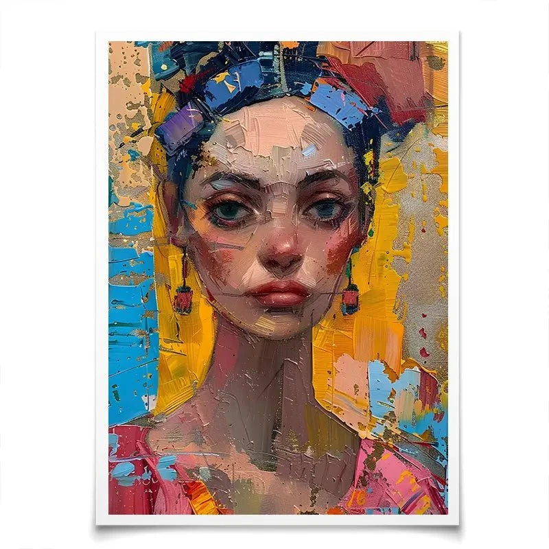 Girl With Colourful Hair Art Print Girl With Colourful Hair Art Print wall art product Elena Avanesova