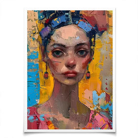 Girl With Colourful Hair Art Print Girl With Colourful Hair Art Print wall art product Elena Avanesova
