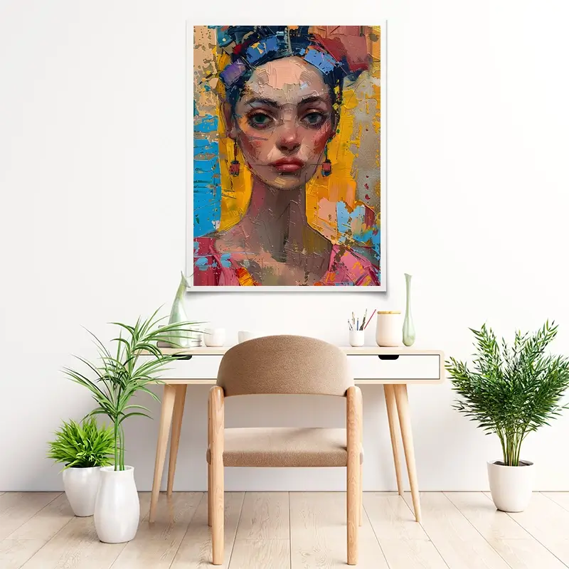 Girl With Colourful Hair Art Print Girl With Colourful Hair Art Print wall art product Elena Avanesova