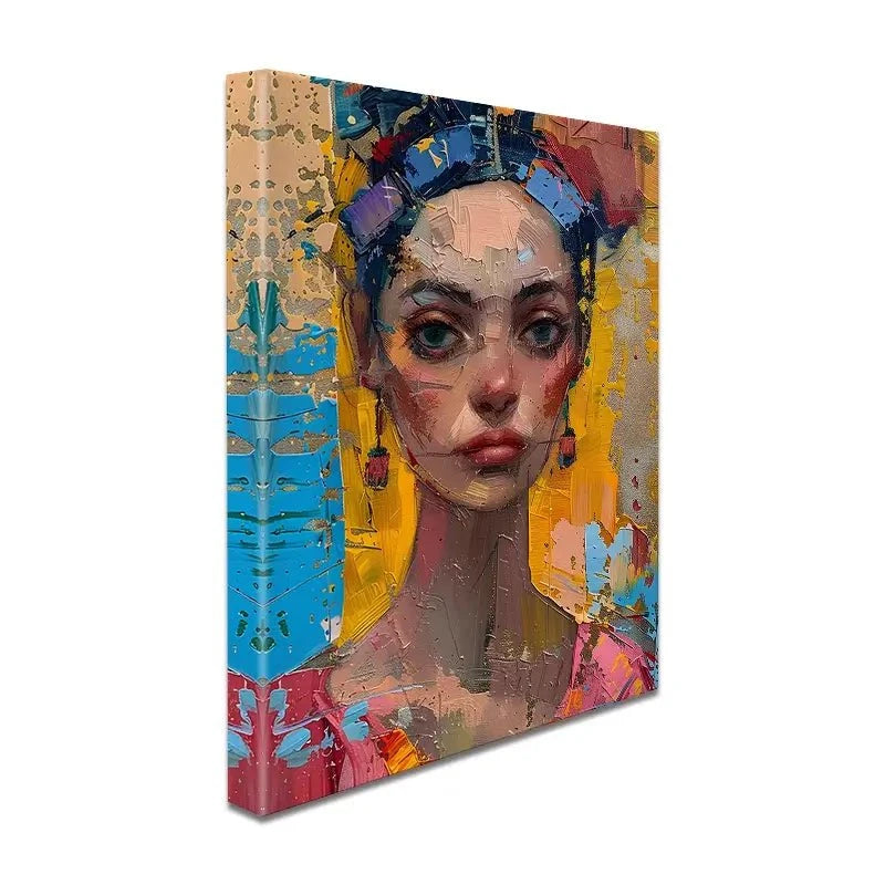Girl With Colourful Hair Canvas Print Girl With Colourful Hair Canvas Print wall art product Elena Avanesova