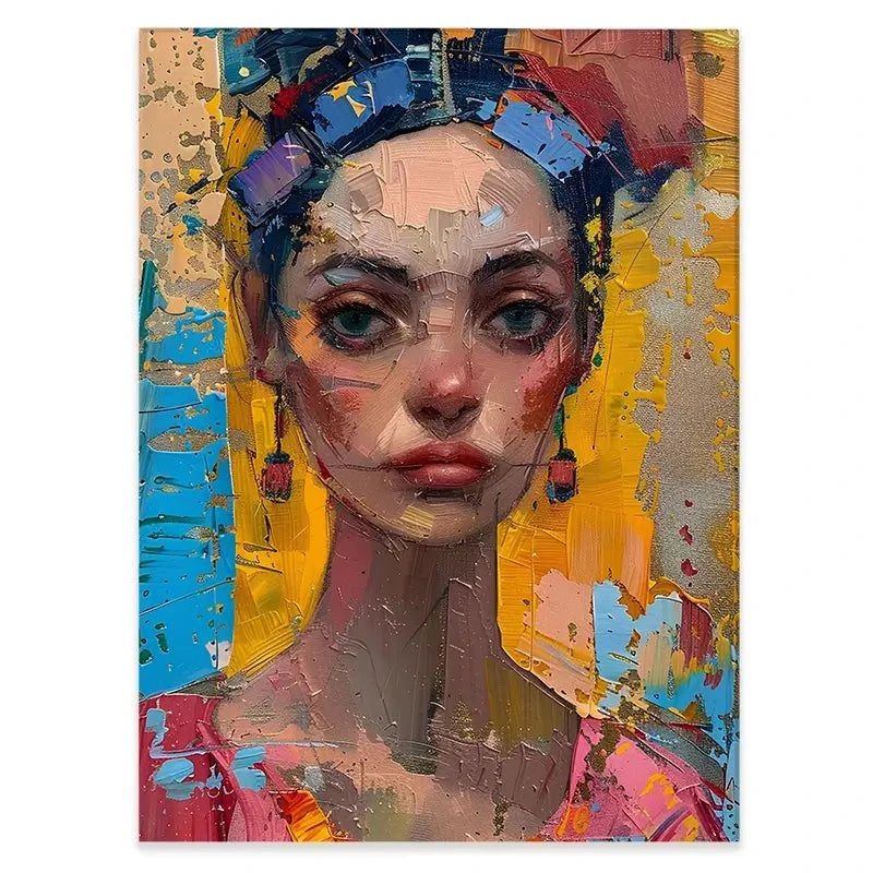 Girl With Colourful Hair Canvas Print Girl With Colourful Hair Canvas Print wall art product Elena Avanesova