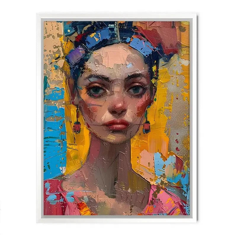 Girl With Colourful Hair Canvas Print Girl With Colourful Hair Canvas Print wall art product Elena Avanesova