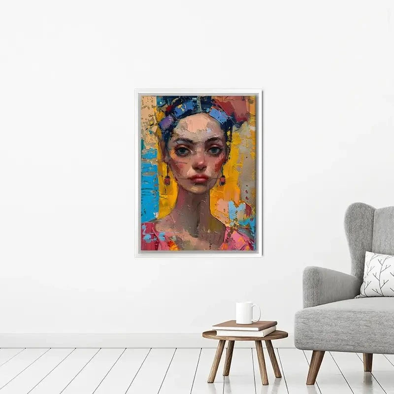 Girl With Colourful Hair Canvas Print Girl With Colourful Hair Canvas Print wall art product Elena Avanesova